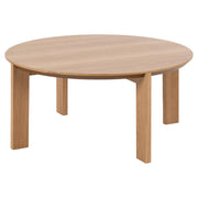 Maxime Round Oak Coffee Table Spacious Large 90cm
